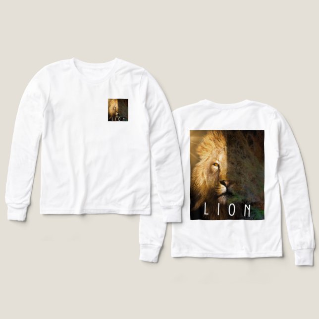 Löwen T-Shirt (Design Vorderseite & Rückseite)