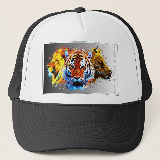 Löwen u. Tiger u. bears.jpg Truckerkappe (Vorderseite)