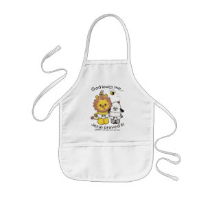 Löwen und Lamm Babys Kinderschürze