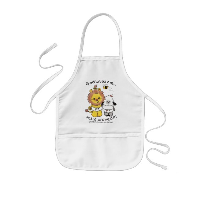 Löwen und Lamm Babys Kinderschürze (Vorne)
