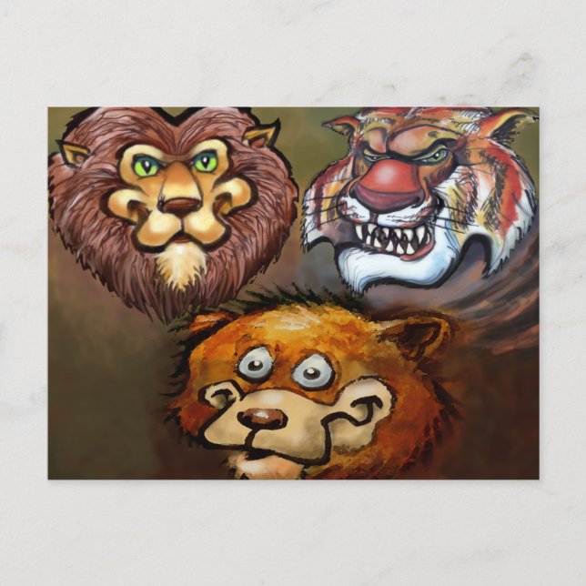 Löwen und Tiger und Bären Oh mein! Postkarte (Vorderseite)