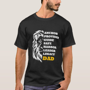 Löwen-Vater Vatertags-T-Shirt Anker Versorger Sich T-Shirt