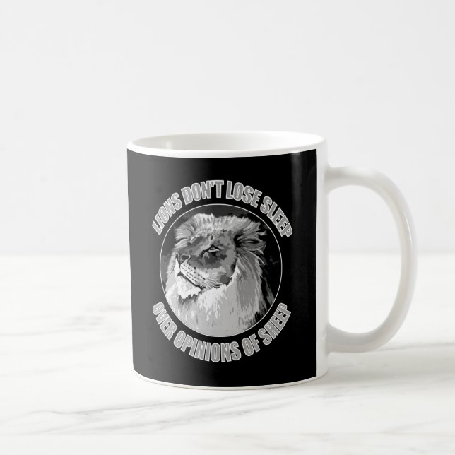 Löwen verlieren kein Schlaf wegen der T-SH-Meinung Kaffeetasse (Rechts)