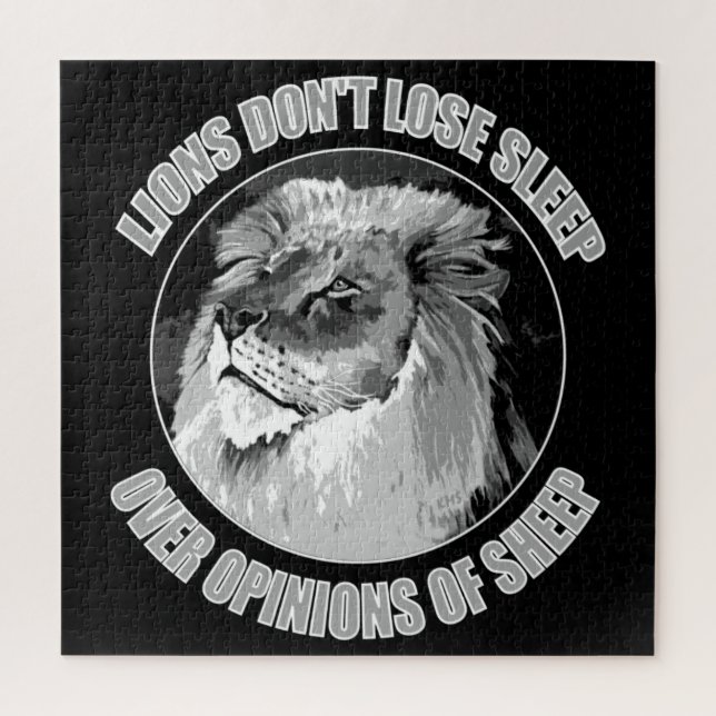 Löwen verlieren nicht den Schlaf wegen Schafen (Vertikal)