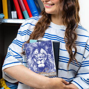 Löwen Vintag Pen Illustration Rustikale Gebrauchsa Notizblock