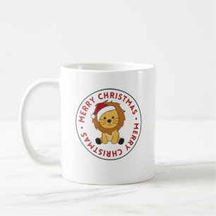 Löwen Weihnachtsschnee Wintertiere Löwen Kaffeetasse