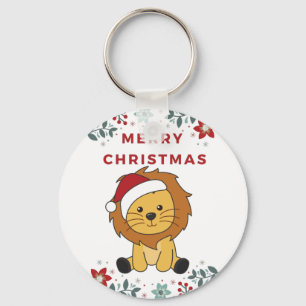 Löwen Weihnachtsschnee Wintertiere Löwen Schlüssel Schlüsselanhänger