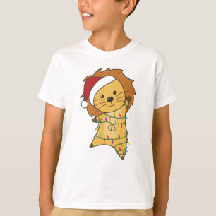 Löwen Weihnachtsschnee Wintertiere Löwen T-Shirt