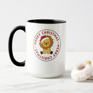Löwen Weihnachtsschnee Wintertiere Löwen Tasse