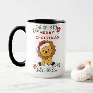 Löwen Weihnachtsschnee Wintertiere Löwen Tasse