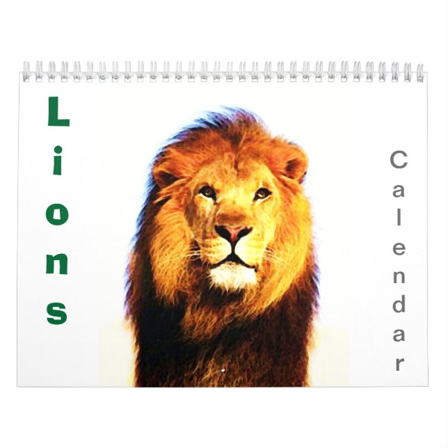 Löwen - Wilde Tiere & große Katzen-Mauer Kalender (Titelbild)