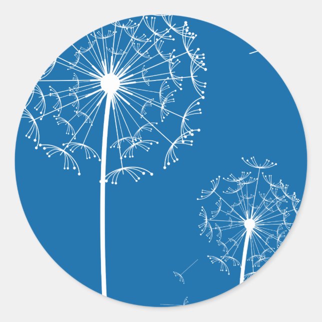 Löwenblau Runder Aufkleber (Vorderseite)