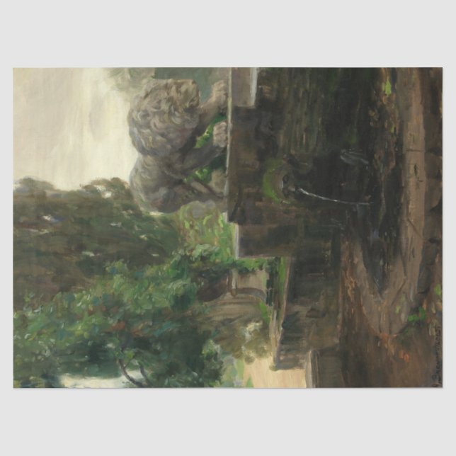 Löwenbrunnen in Rom (von H.A. Brendekilde) Seidenpapier (Vorderseite)