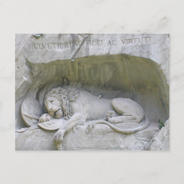 Löwendenkmal Luzern Postkarte (Vorderseite)