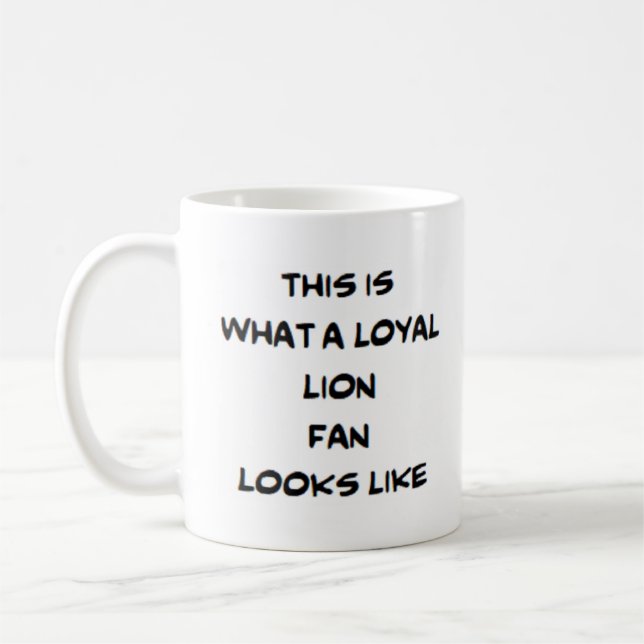 Löwenfan, treu kaffeetasse (Links)