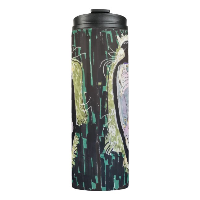 Löwengebrüll Thermosbecher (Vorderseite)