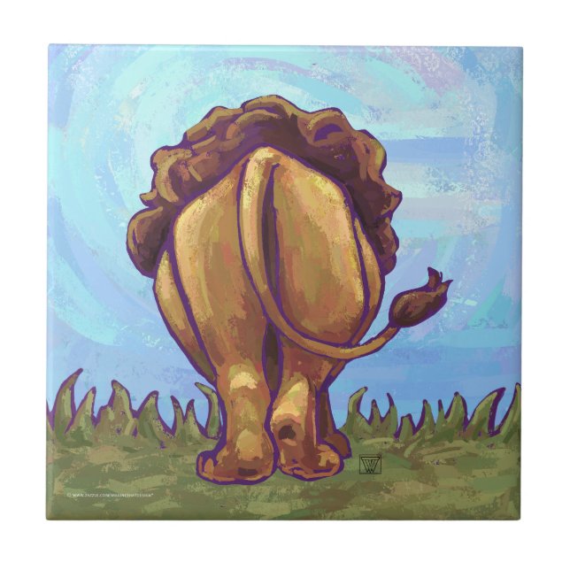 Löwengeschenke und -zubehör fliese (Vorderseite)