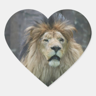 Löwenheber Herz-Aufkleber