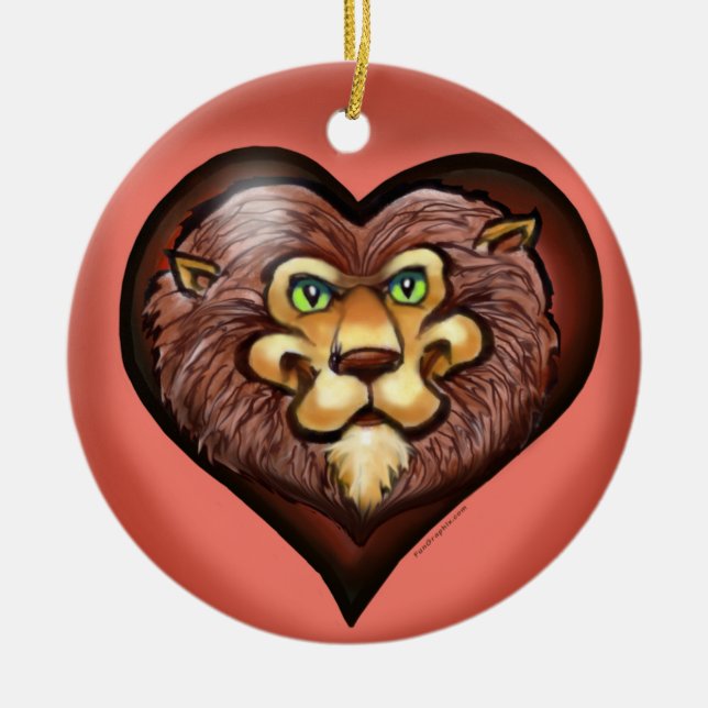 Löwenherz Keramikornament (Vorne)