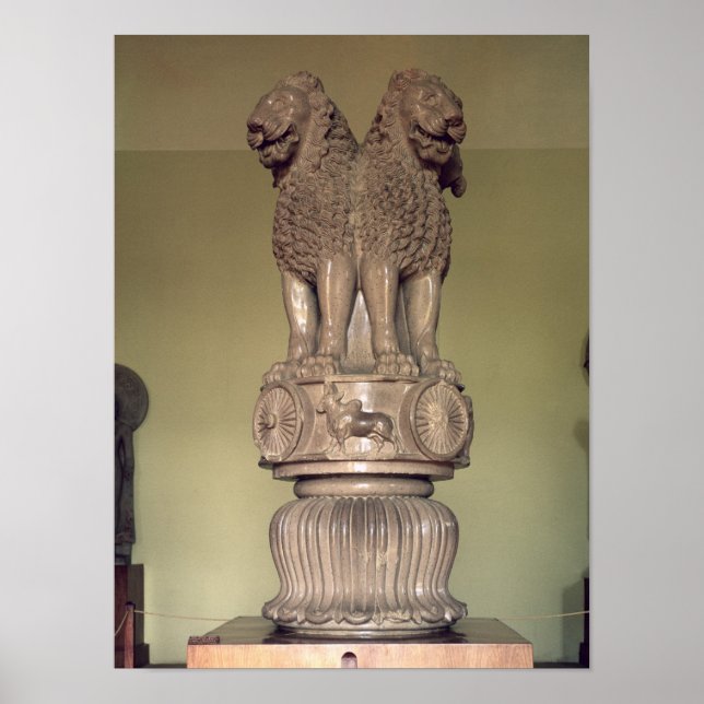 Löwenische Hauptstadt aus der Säule des Kaisers As Poster (Vorne)