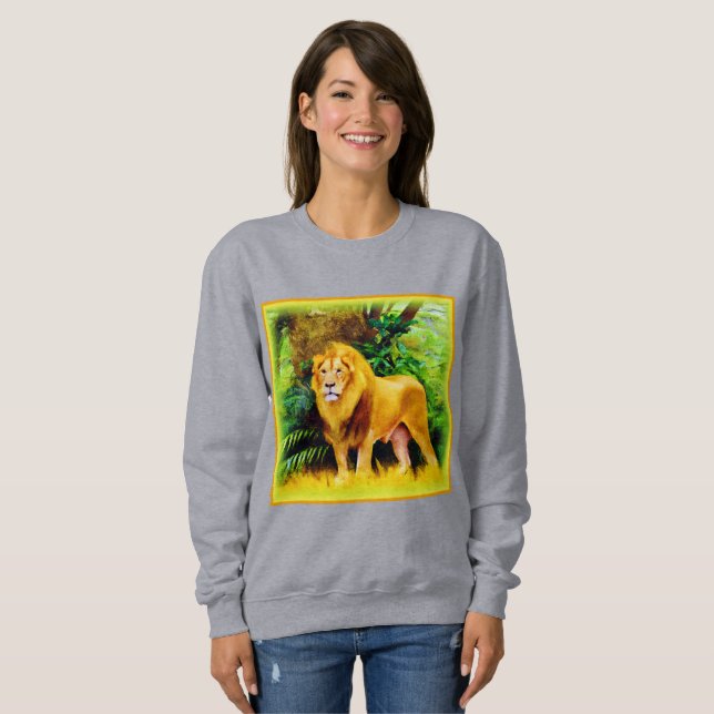 Löwenkönig im Dschungel. Jetzt kaufen Sweatshirt (Vorne ganz)