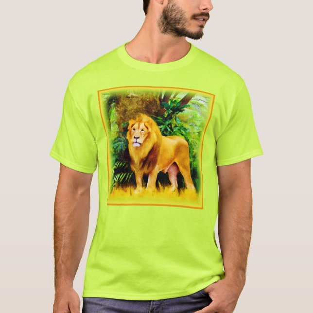Löwenkönig im Dschungel. Jetzt kaufen T-Shirt (Vorderseite)