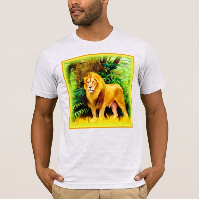 Löwenkönig im Dschungel. Jetzt kaufen T-Shirt (Vorderseite)