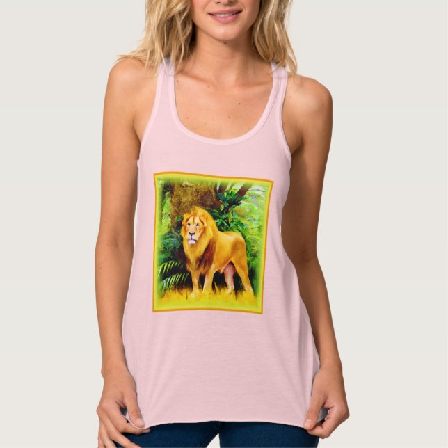Löwenkönig im Dschungel. Jetzt kaufen Tank Top (Vorderseite)