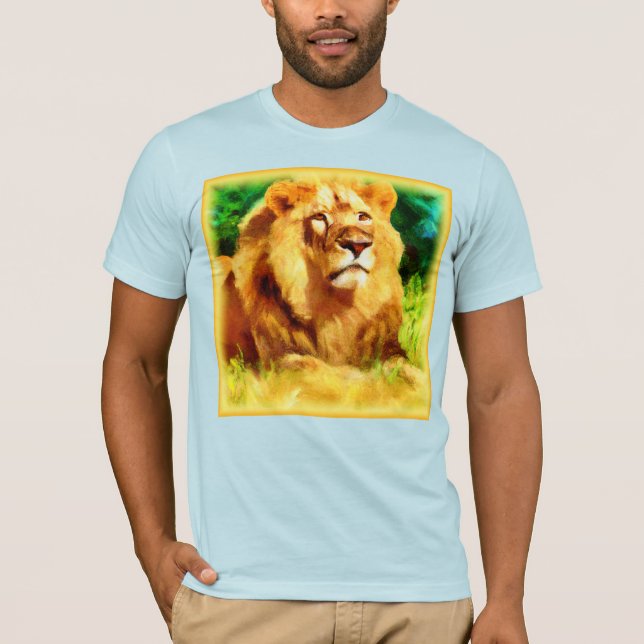Löwenkönig im Wald. Jetzt kaufen T-Shirt (Vorderseite)