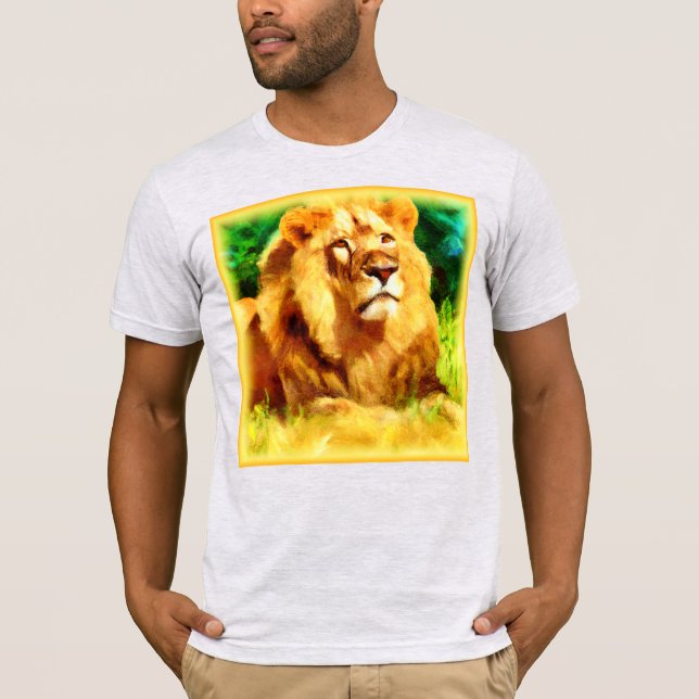 Löwenkönig im Wald. Jetzt kaufen T-Shirt (Vorderseite)