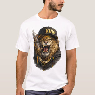 Löwenkönig Streetwear T-Shirt – Kühner urbaner Sti