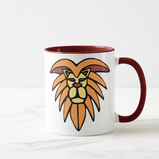Löwenkopf-Schlips Tasse (Rechts)