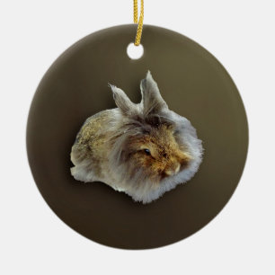 Löwenkopfkaninchen Keramik Ornament