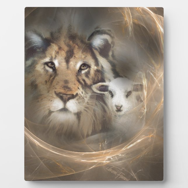 "Löwenlamm" religiöse Rittergeschenke Jesus Fotoplatte (Vorderseite)