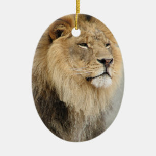 Löwenliebhaber-Weihnachtsschmuck Keramikornament