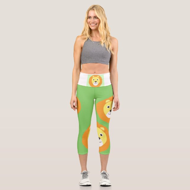 Löwenmalerei Capri Leggings (Vorderseite)