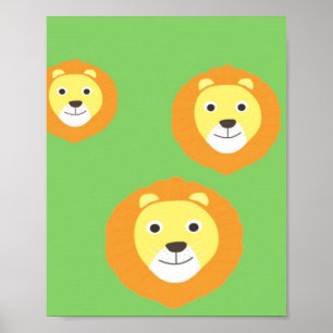 Löwenmalerei Poster