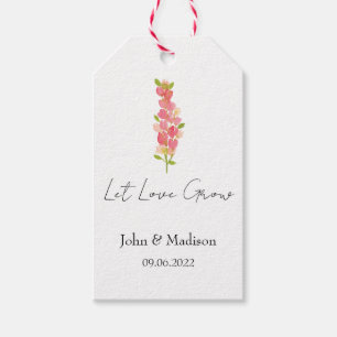 Löwenmäulchen Lass Liebe wachsen Hochzeitssamen Geschenkanhänger