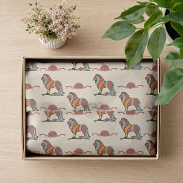 Löwenmuster-Seidenpapier | Safari-Geschenkverpacku Seidenpapier