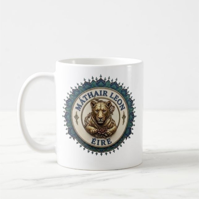 Löwenmutter. Irland Coffee Mug Kaffeetasse (Links)
