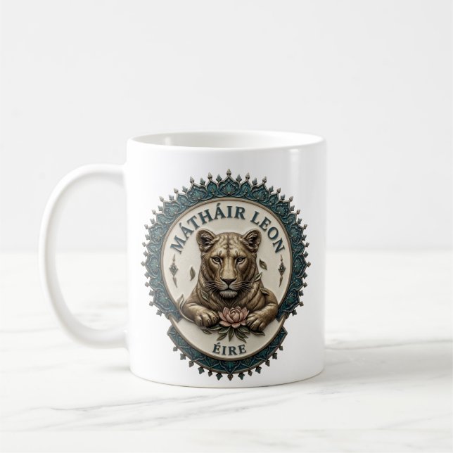 Löwenmutter. Irland Kaffeetasse (Links)