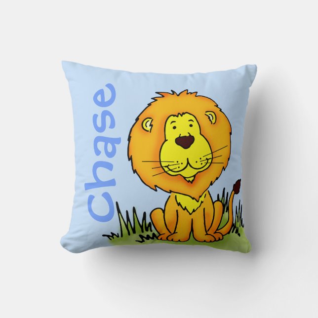 Löwenname und Geburtsgeschenk Quadratkissen Kissen (Vorderseite)