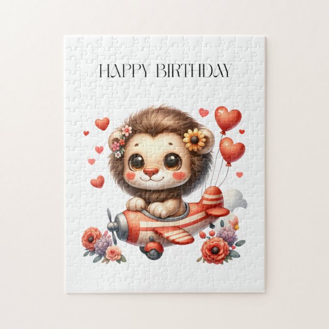 Löwenpilot Geburtstag (Vertikal)