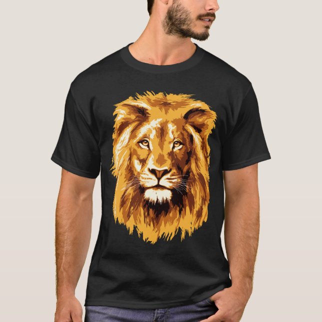Löwenporträt T-Shirt (Vorderseite)