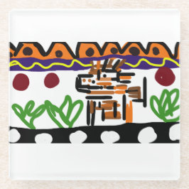 Löwenrückkunst Glasuntersetzer