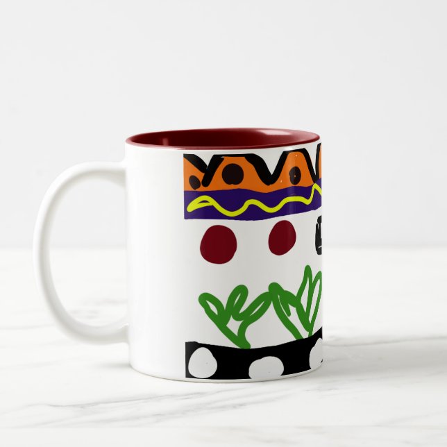 Löwenrückkunst Zweifarbige Tasse (Links)