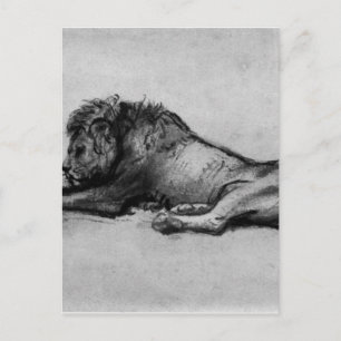 Löwenruhe von Rembrandt Postkarte