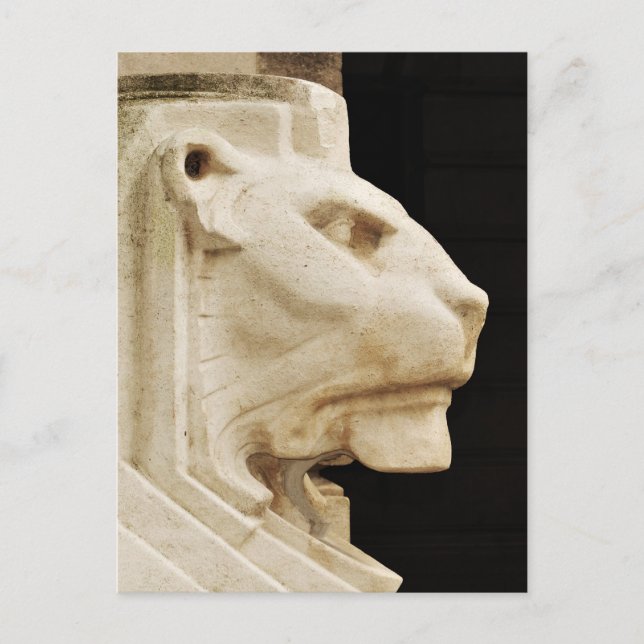 Löwenstatue in Nottingham Postkarte (Vorderseite)