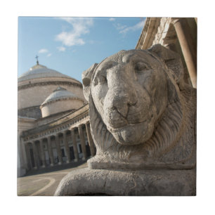 Löwenstatue vor San Francesco di Paola Fliese