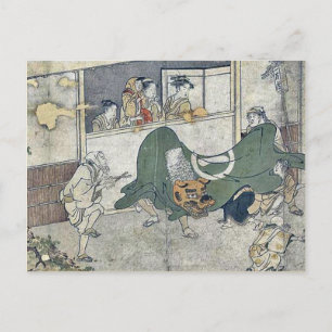 Löwentanz von Kitagawa, Utamaro Postkarte